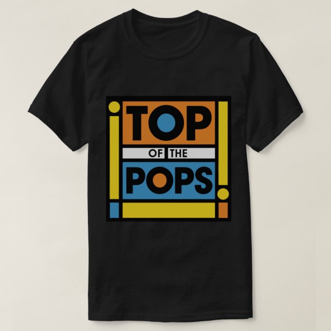 Top der Pop - Vintager klassischer T - Shirt (Design vorne)