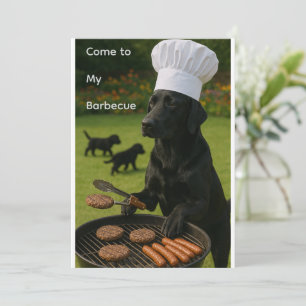 Top Dog auf dem Grill - Barbecue im Hinterhof Einladung