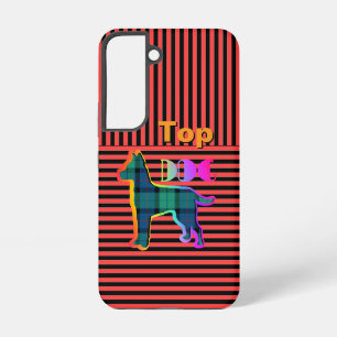 Top Dog Logo Grün Kariert Samsung Galaxy Hülle