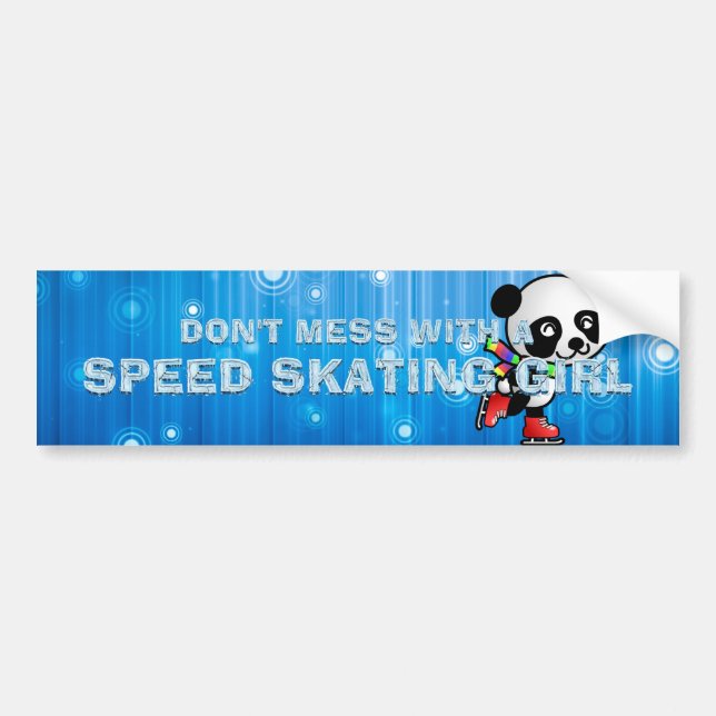 TOP Don't Mess With a Speed Skating Girl Autoaufkleber (Vorne)