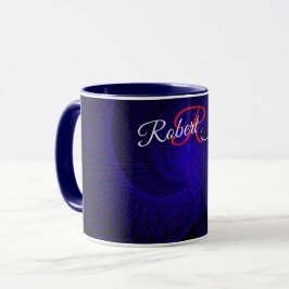 Top Down Dual Funnel Geometric Coffee Mug Tasse