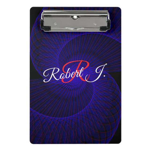 Top Down Dual Funnel Geometric Mini Clipboard Klemmbrett (Vorderseite)