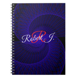 Top Down Dual Funnel Geometric Spiral Notebook Notizblock
