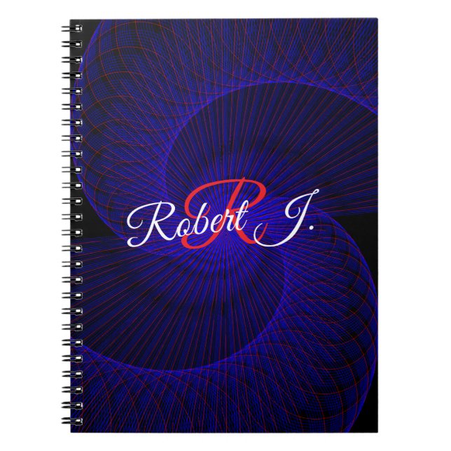Top Down Dual Funnel Geometric Spiral Notebook Notizblock (Vorderseite)