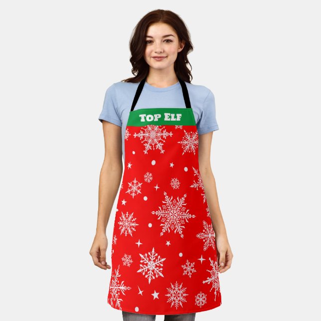"Top Elf" Weihnachtsfeiertag Schürze (Getragen)