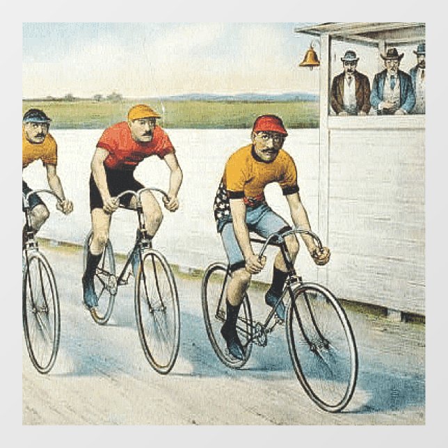 TOP-Fahrradfahren in der Altschule Fensteraufkleber (Blatt)