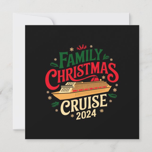 Top Familie Weihnachten Kreuzfahrt 2024 Unvergessl Einladung (Vorderseite)