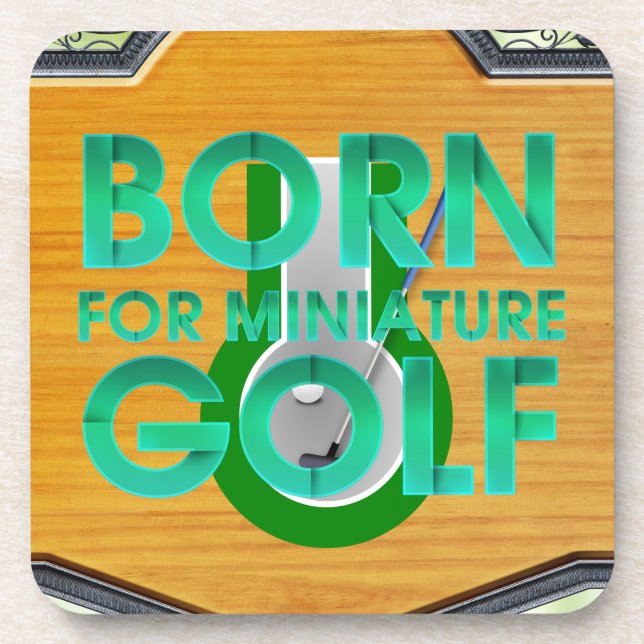TOP Für Minigolf geboren Getränkeuntersetzer (Vorderseite)