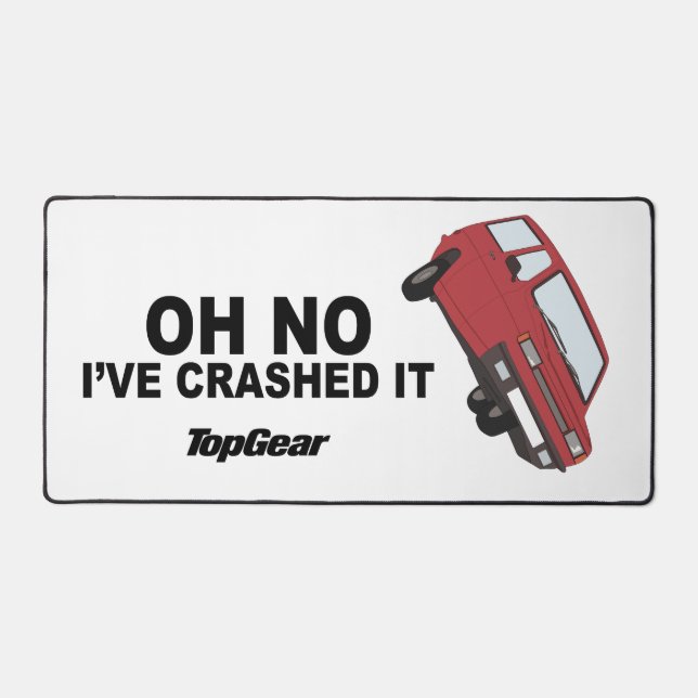 Top Gear Reliant Robin Oh No I've Crashed It Schreibtischunterlage (Vorderseite)