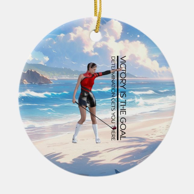 TOP Golf Siegziel Keramik Ornament (Vorne)