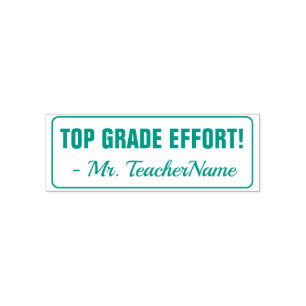 "TOP GRADE ANSTRENGUNG!" Briefmarke zu Gummi Permastempel