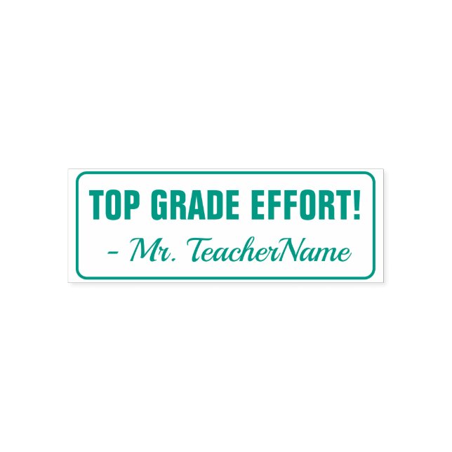 "TOP GRADE ANSTRENGUNG!" Briefmarke zu Gummi Permastempel (Design)