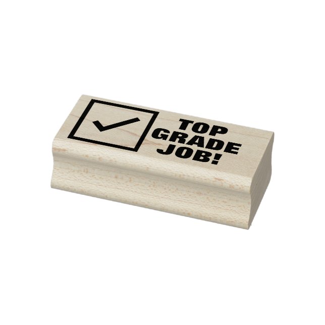 "TOP GRADE JOB!" Briefmarke aus Gummi Gummistempel (Stempel)