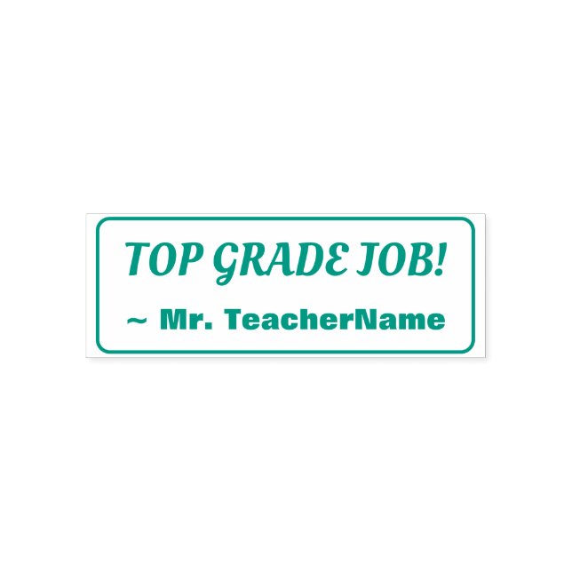 "TOP GRADE JOB!" + Name des benutzerdefinierten Le Permastempel (Design)