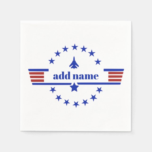 Top Gun (Film) - personalisierte Geburtstagserviet Serviette (Vorderseite)