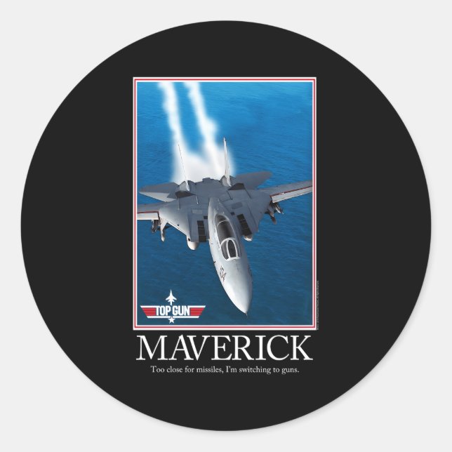 Top Gun Maverick Motivierend Runder Aufkleber (Vorderseite)
