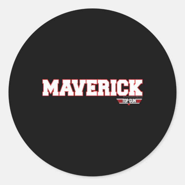 Top Gun Maverick Name Runder Aufkleber (Vorderseite)