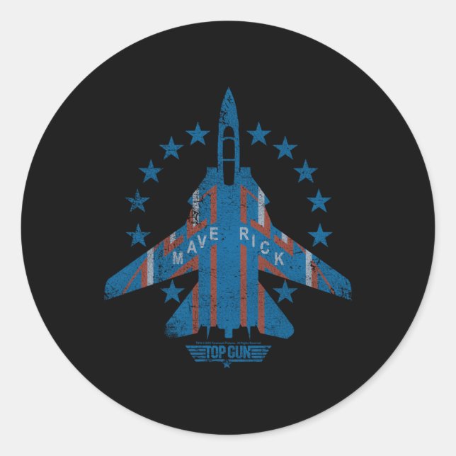 Top Gun Maverick Runder Aufkleber (Vorderseite)