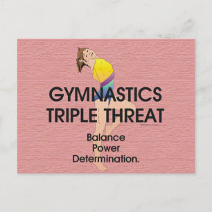 TOP Gymnastik Dreifachgefahr (W) Postkarte