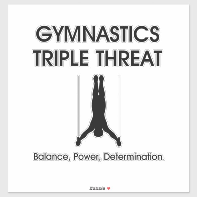 TOP Gymnastik Triple (M) Aufkleber (Blatt)