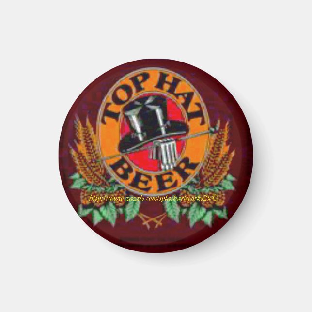 "TOP HAT Beer Label" Magnet (Vorne)