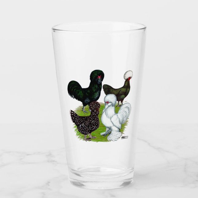 Top Hat Chicken Quartett Glas (Vorderseite)