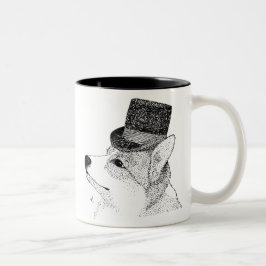 Top Hat Corgi Zweifarbige Tasse