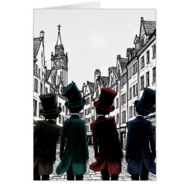 Top Hat Gents Stroll Holzboxsign