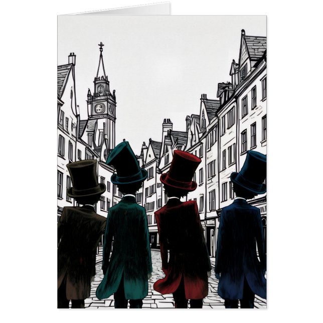 Top Hat Gents Stroll Holzboxsign (Vorne)