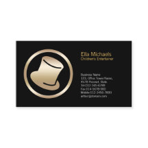 Top Hat Icon Children's Entertainer Business Card