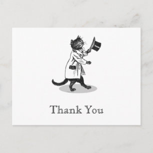 Top Hat Katze Individuelle Dankeschön-Postkarte Postkarte
