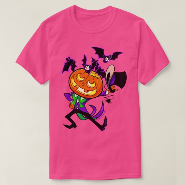 Top Hat Pumpkin Dandy und Fledermäuse (Design vorne)