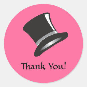 Top Hat Runder Aufkleber