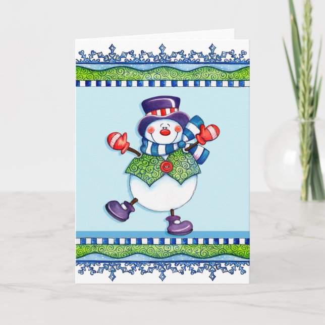 Top Hat Snowman - Carte de voeux (Devant)