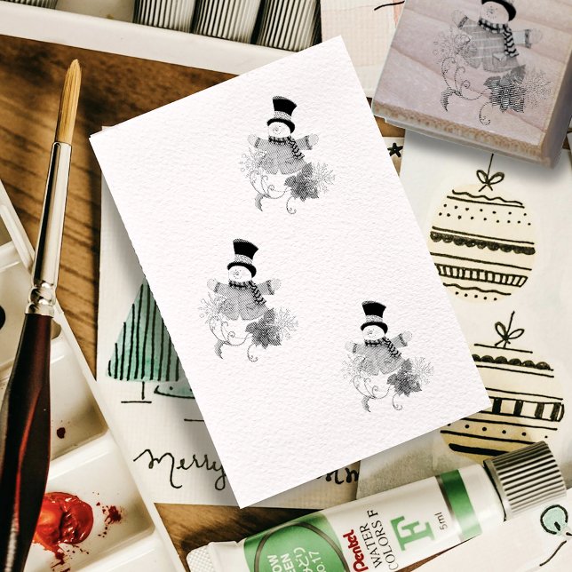 Top Hat Snowman Gummistempel (Von Creator hochgeladen)