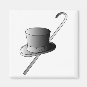 Top Hat und Cane Magnet