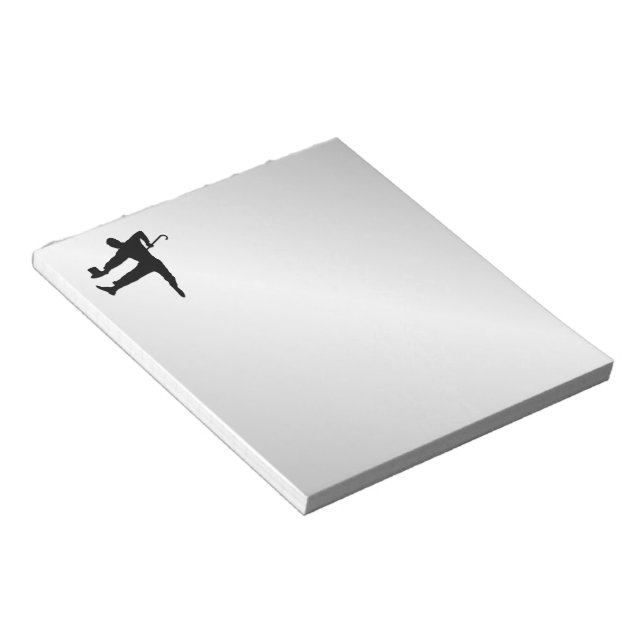 Top Hat und Cane Stich Dancer Notizblock (angewinkelt)