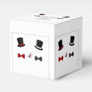 Top Hats und Bow Krawatte Gay Gastgeschenk Hochzei Geschenkschachtel