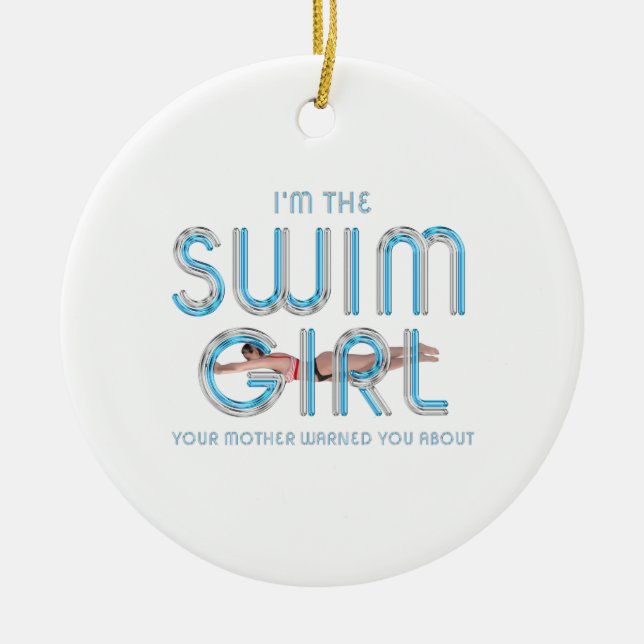 TOP I bin der Schwimmer Keramik Ornament (Vorne)