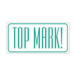 "TOP MARK!" Schullehrer Rubber-Briefmarke Permastempel