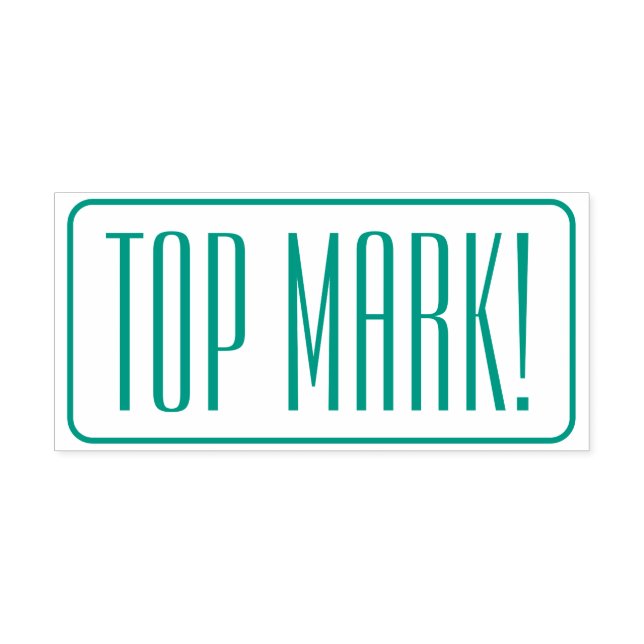 "TOP MARK!" Schullehrer Rubber-Briefmarke Permastempel (Design)