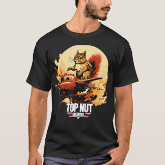 Top-Nuss-Eichhörnchen-Luftfahrtflugzeug Lustig Vin T-Shirt
