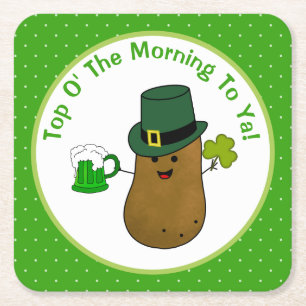 Top O' the morgens zu Ya Irish Potato Rechteckiger Pappuntersetzer
