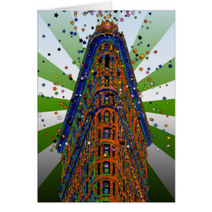 Top of the Flatiron Building - Green & White Rays