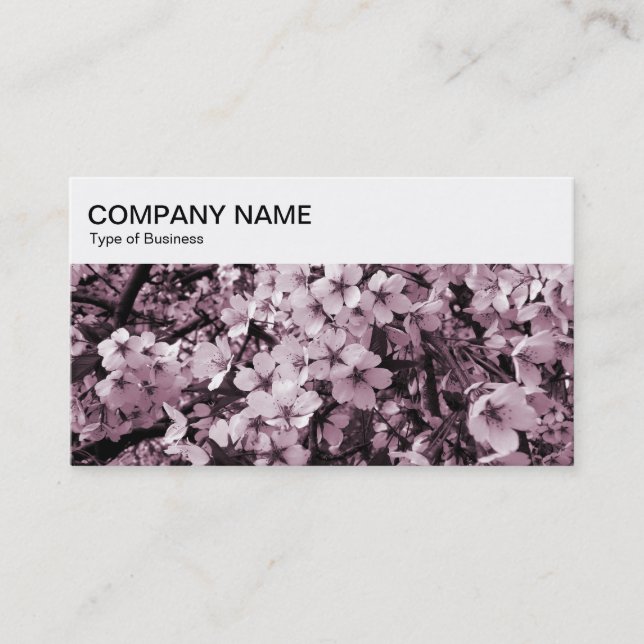Top Panel - Cherry Blossom Business Card Visitenkarte (Vorderseite)