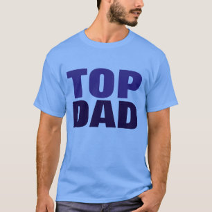 Top Papa Fête des pères T-shirt bleu