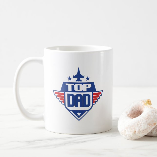 Top Papa Flugzeug Kaffeetasse (Mit Donut)