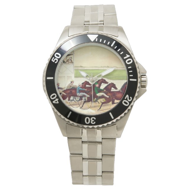 TOP Pferderennen ist mein Leben Armbanduhr (Vorderseite)