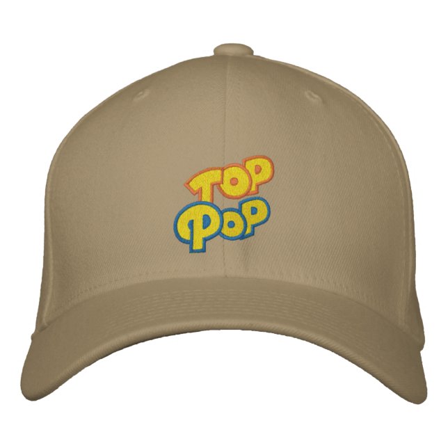 Top-Pop Bestickte Baseballkappe (Vorderseite)