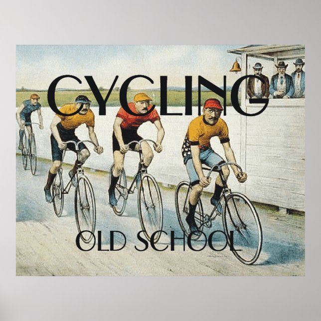 TOP Radfahren Alte Schule Poster (Vorne)